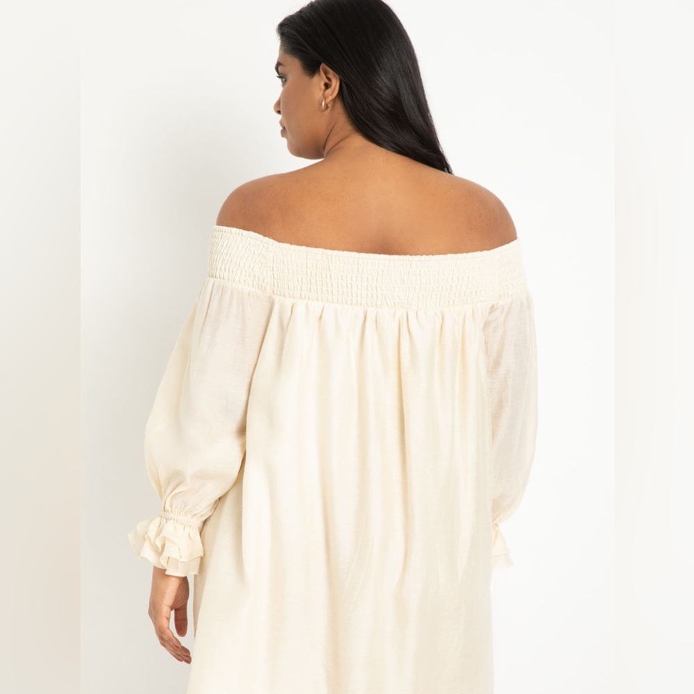 Off The Shoulder Wide Cut Dress - Picture 5 of 6